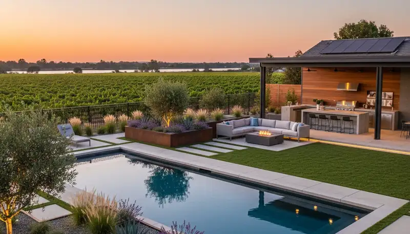 Landscape service in Sacramento, CA for residential yard maintenance and outdoor design