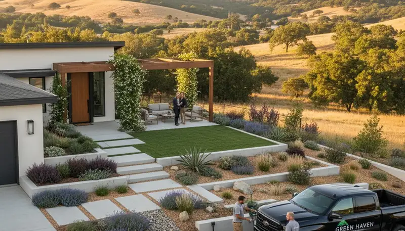 Landscape service area image for landscaping business in Sacramento, CA