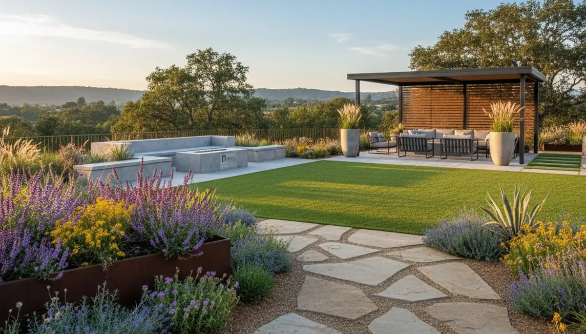 Landscape service team in Sacramento, CA providing professional landscaping for residential properties