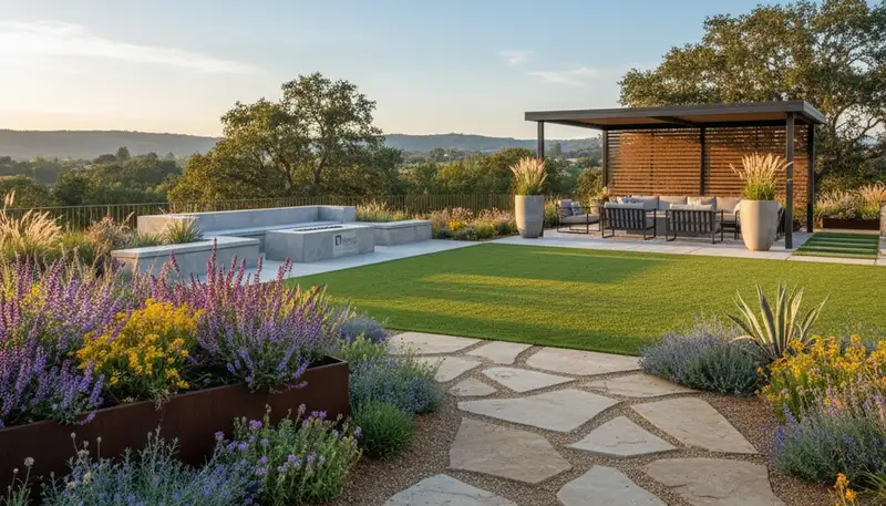 Landscape service team in Sacramento, CA providing professional landscaping for residential properties