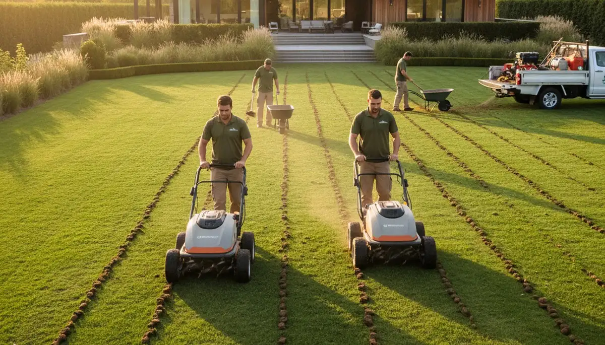Lawn aeration service in Sacramento, CA for healthier turf and improved root growth