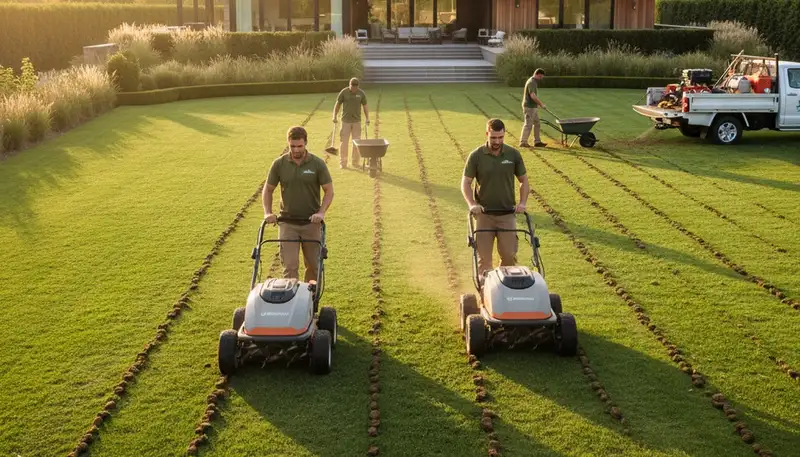 Lawn aeration service in Sacramento, CA for healthier turf and improved root growth